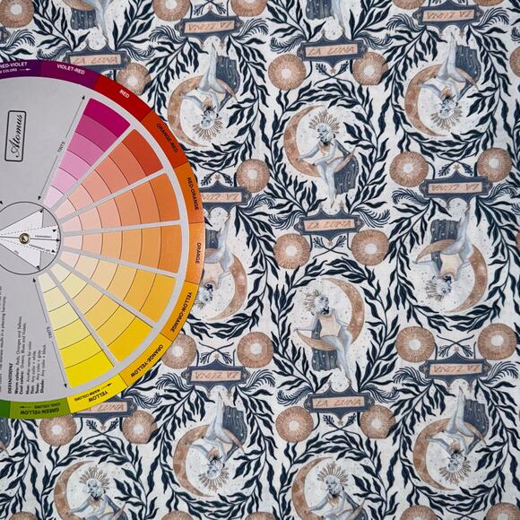 La Luna by Rae Ritchie for Dear Stella Fabric - 1/2 Yard - Celestial Lady, Moon - Picture 5 of 7